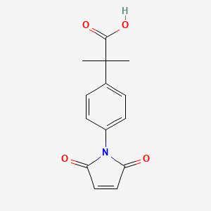 molecular formula C14H13NO4 B13468370 2-[4-(2,5-dioxo-2,5-dihydro-1H-pyrrol-1-yl)phenyl]-2-methylpropanoic acid 