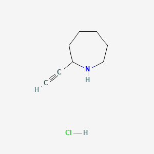 molecular formula C8H14ClN B13468377 2-Ethynylazepane hydrochloride 