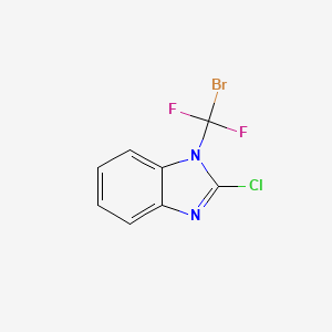 molecular formula C8H4BrClF2N2 B13468396 1-(bromodifluoromethyl)-2-chloro-1H-1,3-benzodiazole 