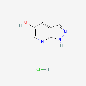 molecular formula C6H6ClN3O B13468398 1H-pyrazolo[3,4-b]pyridin-5-ol hydrochloride 