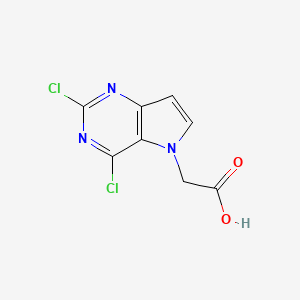 molecular formula C8H5Cl2N3O2 B13468413 2-(2,4-Dichloropyrrolo[3,2-D]pyrimidin-5-YL)acetic acid 