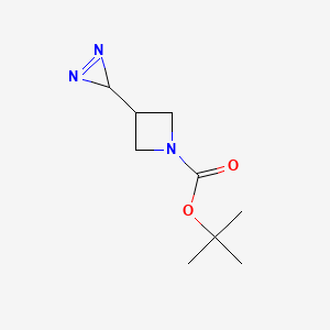 molecular formula C9H15N3O2 B13468414 tert-butyl 3-(3H-diazirin-3-yl)azetidine-1-carboxylate 