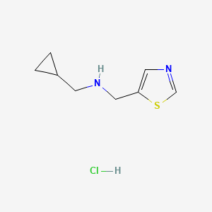 molecular formula C8H13ClN2S B13468415 (Cyclopropylmethyl)[(1,3-thiazol-5-yl)methyl]aminehydrochloride 