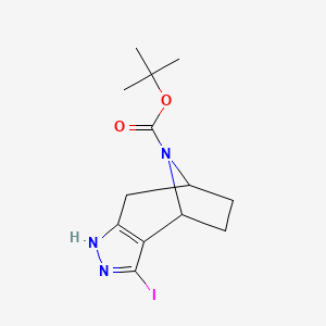 Tert-butyl 3-iodo-4,5,11-triazatricyclo[6.2.1.0,2,6]undeca-2(6),3-diene-11-carboxylate