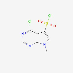 4-chloro-7-methyl-7H-pyrrolo[2,3-d]pyrimidine-5-sulfonyl chloride