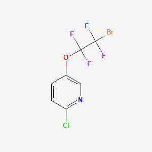 molecular formula C7H3BrClF4NO B13468509 5-(2-Bromo-1,1,2,2-tetrafluoroethoxy)-2-chloropyridine 