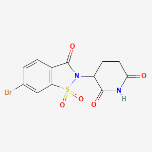 molecular formula C12H9BrN2O5S B13468518 6-Bromo-2-(2,6-dioxopiperidin-3-yl)-2,3-dihydro-1lambda6,2-benzothiazole-1,1,3-trione CAS No. 2913240-98-7