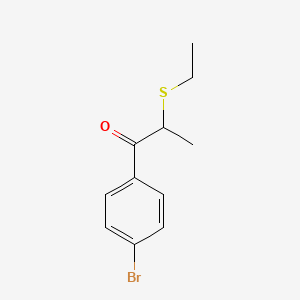 molecular formula C11H13BrOS B13468561 1-(4-Bromophenyl)-2-(ethylthio)propan-1-one 