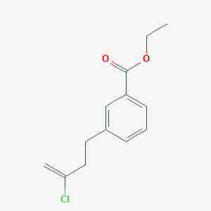 molecular formula C13H15ClO2 B1346857 4-(3-羧乙氧基苯基)-2-氯-1-丁烯 CAS No. 731772-85-3