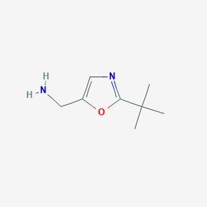 molecular formula C8H14N2O B13468595 1-(2-Tert-butyl-1,3-oxazol-5-yl)methanamine 