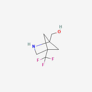 molecular formula C7H10F3NO B13468643 [4-(Trifluoromethyl)-2-azabicyclo[2.1.1]hexan-1-yl]methanol 