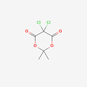 molecular formula C6H6Cl2O4 B13468653 5,5-Dichloro-2,2-dimethyl-1,3-dioxane-4,6-dione CAS No. 477558-77-3