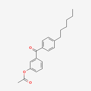 molecular formula C21H24O3 B1346866 3-乙酰氧基-4'-己基苯并苯酮 CAS No. 890099-96-4