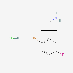 2-(2-Bromo-5-fluorophenyl)-2-methylpropan-1-amine hydrochloride