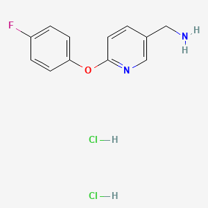 molecular formula C12H13Cl2FN2O B13468699 1-[6-(4-Fluorophenoxy)pyridin-3-yl]methanamine dihydrochloride 