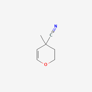 molecular formula C7H9NO B13468739 4-methyl-3,4-dihydro-2H-pyran-4-carbonitrile 