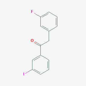 molecular formula C14H10FIO B1346874 2-(3-氟苯基)-3'-碘代苯乙酮 CAS No. 898784-79-7
