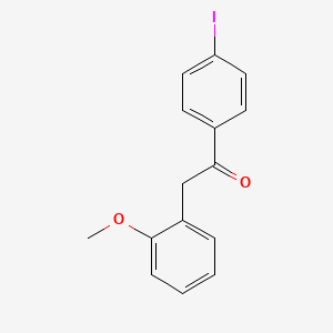 molecular formula C15H13IO2 B1346878 4'-碘代-2-(2-甲氧基苯基)苯乙酮 CAS No. 898784-93-5