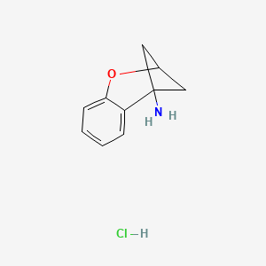 molecular formula C10H12ClNO B13468791 8-Oxatricyclo[7.1.1.0,2,7]undeca-2,4,6-trien-1-amine hydrochloride 