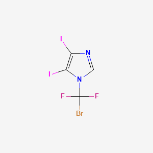 molecular formula C4HBrF2I2N2 B13468856 1-(bromodifluoromethyl)-4,5-diiodo-1H-imidazole 