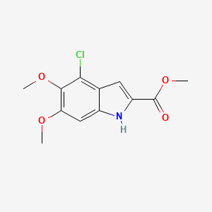 molecular formula C12H12ClNO4 B13468929 methyl 4-chloro-5,6-dimethoxy-1H-indole-2-carboxylate 