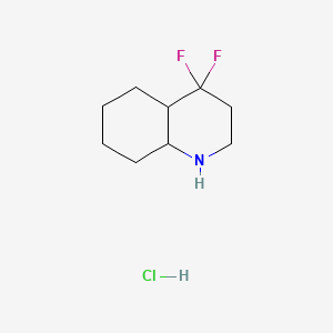 molecular formula C9H16ClF2N B13469036 4,4-Difluoro-decahydroquinoline hydrochloride CAS No. 2919961-71-8