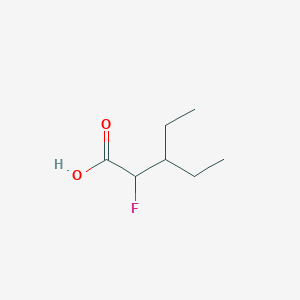 molecular formula C7H13FO2 B13469160 3-Ethyl-2-fluoropentanoic acid 