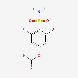 molecular formula C7H5F4NO3S B13469271 4-(Difluoromethoxy)-2,6-difluorobenzenesulfonamide 