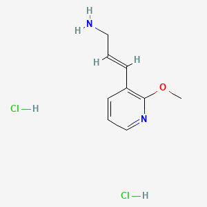 molecular formula C9H14Cl2N2O B13469300 (2E)-3-(2-methoxypyridin-3-yl)prop-2-en-1-amine dihydrochloride 