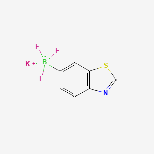 molecular formula C7H4BF3KNS B13469303 Potassium benzo[d]thiazol-6-yltrifluoroborate 