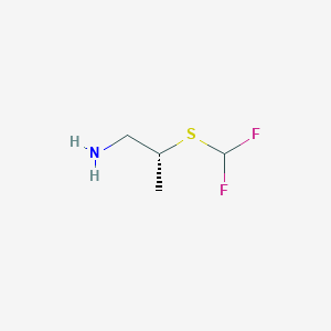 molecular formula C4H9F2NS B13469335 (R)-2-((Difluoromethyl)thio)propan-1-amine 