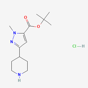 tert-butyl 1-methyl-3-(piperidin-4-yl)-1H-pyrazole-5-carboxylate hydrochloride