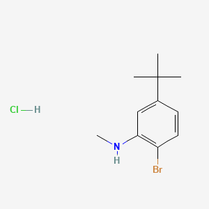 molecular formula C11H17BrClN B13469385 2-bromo-5-tert-butyl-N-methylaniline hydrochloride 