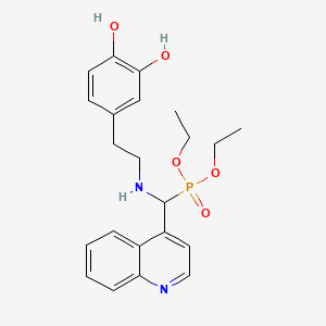 molecular formula C22H27N2O5P B13469388 Diethyl [[(3,4-Dihydroxyphenethyl)amino](4-quinolyl)methyl]phosphonate 