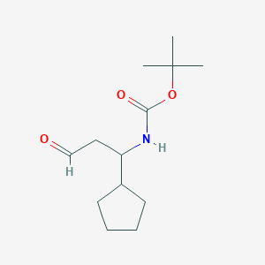 tert-butyl N-(1-cyclopentyl-3-oxopropyl)carbamate