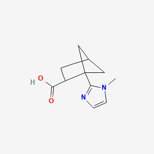 molecular formula C11H14N2O2 B13469418 1-(1-methyl-1H-imidazol-2-yl)bicyclo[2.1.1]hexane-2-carboxylic acid 