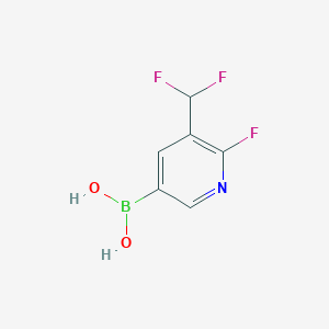 molecular formula C6H5BF3NO2 B13469457 (5-(Difluoromethyl)-6-fluoropyridin-3-yl)boronic acid 