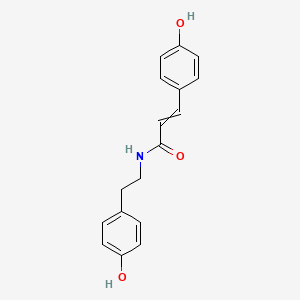 molecular formula C17H17NO3 B1346946 Cinnamamide, p-hydroxy-N-(p-hydroxyphenethyl)- CAS No. 20375-37-5