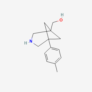 molecular formula C14H19NO B13469480 [5-(4-Methylphenyl)-3-azabicyclo[3.1.1]heptan-1-yl]methanol 