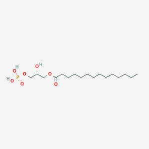 molecular formula C17H35O7P B1346949 2-Hydroxy-3-(phosphonooxy)propyl myristate CAS No. 22002-84-2