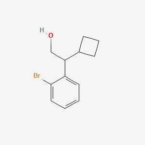 molecular formula C12H15BrO B13469497 2-(2-Bromophenyl)-2-cyclobutylethan-1-ol CAS No. 1597199-14-8