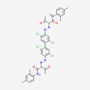 2-[[2,5-dichloro-4-[2,5-dichloro-4-[[1-(2,4-dimethylanilino)-1,3-dioxobutan-2-yl]diazenyl]phenyl]phenyl]diazenyl]-N-(2,4-dimethylphenyl)-3-oxobutanamide