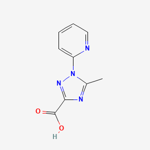 molecular formula C9H8N4O2 B13469517 5-methyl-1-(pyridin-2-yl)-1H-1,2,4-triazole-3-carboxylic acid CAS No. 2919945-78-9