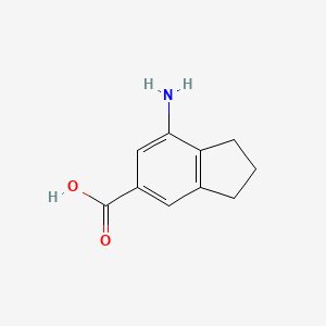 molecular formula C10H11NO2 B13469520 7-amino-2,3-dihydro-1H-indene-5-carboxylic acid CAS No. 1179794-39-8