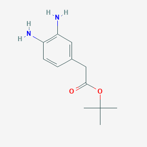 molecular formula C12H18N2O2 B13469528 Tert-butyl 2-(3,4-diaminophenyl)acetate 