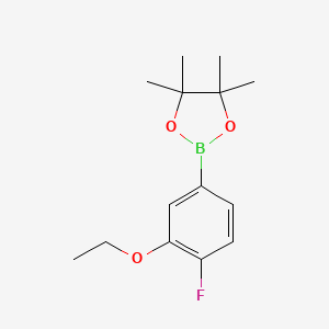 molecular formula C14H20BFO3 B13469565 2-(3-Ethoxy-4-fluorophenyl)-4,4,5,5-tetramethyl-1,3,2-dioxaborolane 