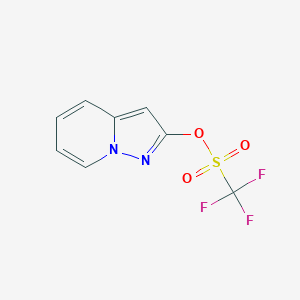 molecular formula C8H5F3N2O3S B13469611 Pyrazolo[1,5-a]pyridin-2-yl trifluoromethanesulfonate 