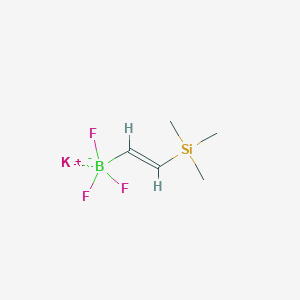 molecular formula C5H11BF3KSi B13469625 Potassium 2-(trimethylsilyl)vinyl trifluoroborate 