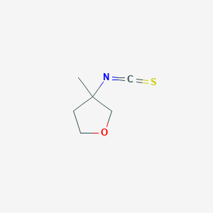 molecular formula C6H9NOS B13469627 3-Isothiocyanato-3-methyloxolane 