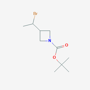 molecular formula C10H18BrNO2 B13469636 tert-Butyl 3-(1-bromoethyl)azetidine-1-carboxylate 